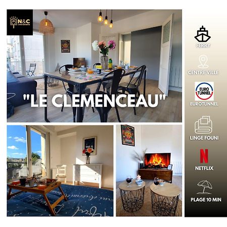 Le Clemenceau Appart-Calais Nord-Balcon-Plage Екстериор снимка