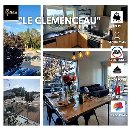 Le Clemenceau Appart-Calais Nord-Balcon-Plage Екстериор снимка