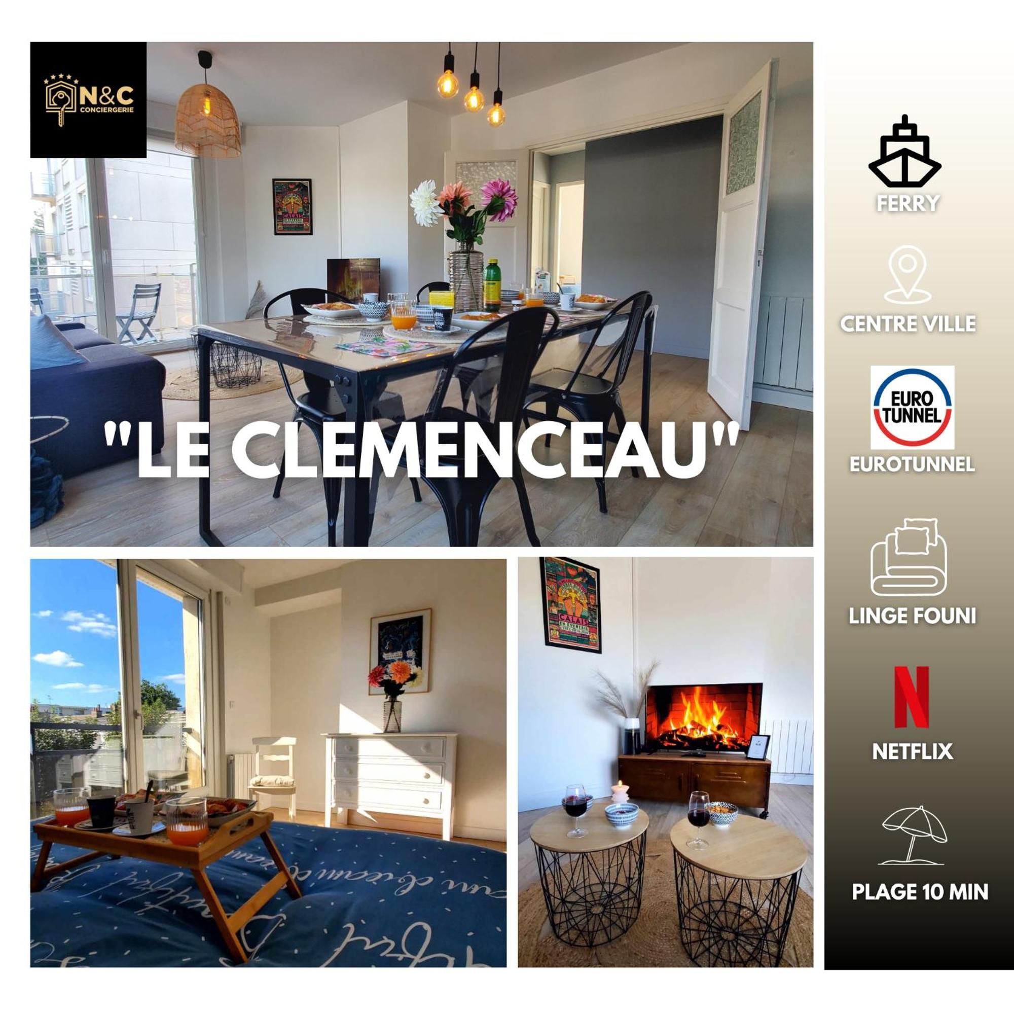 Le Clemenceau Appart-Calais Nord-Balcon-Plage Екстериор снимка